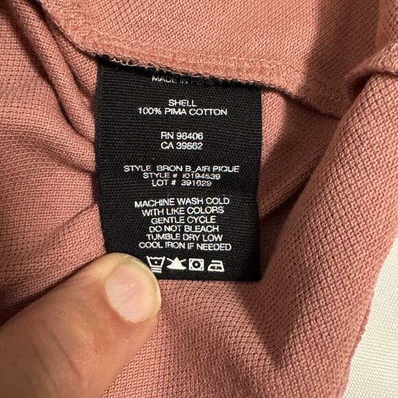 Theory Pink Mauve Polo Medium Immaculate $125 - Picture 2 of 7